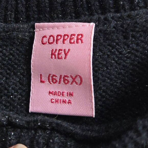 Copper Key fuzzy tiger sweater shirt 6/6x - Picture 3 of 4